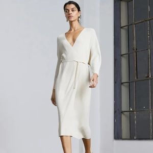 Everlane ribbed wrap dress S